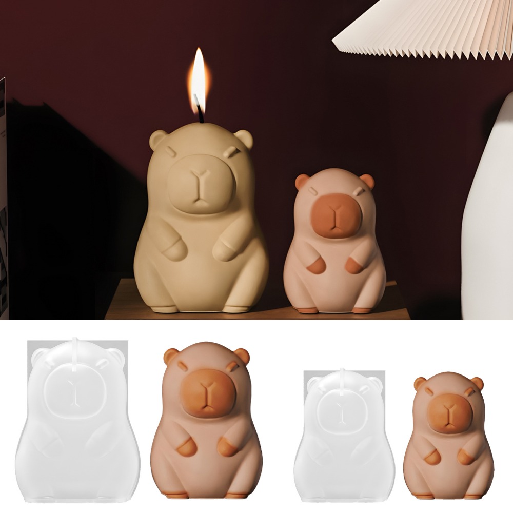 Candle Making Party - Cetakan Silikon Lilin Aroma Kapibara Berdiri