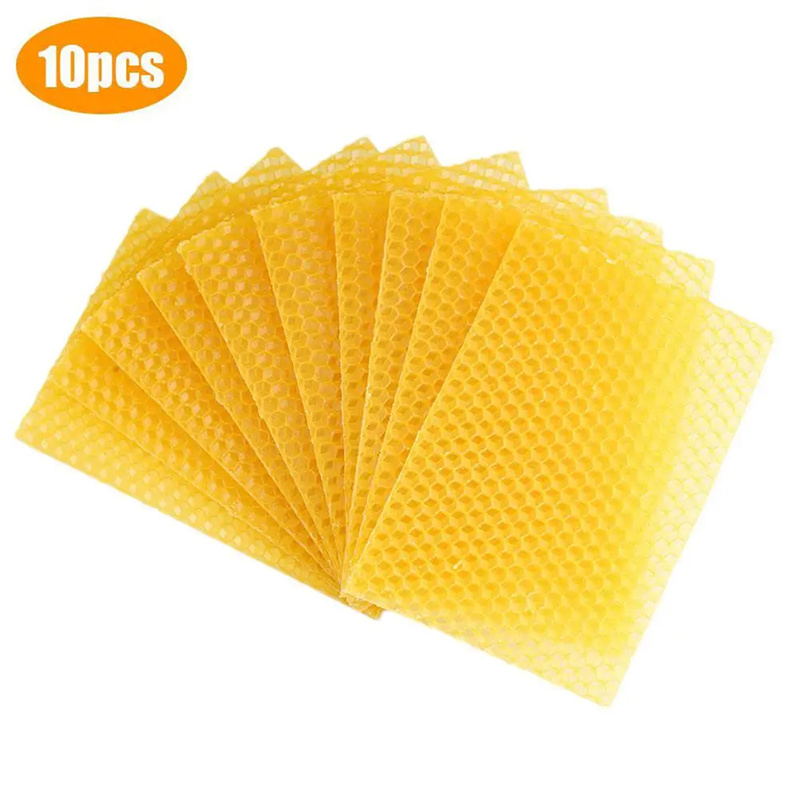 Candle Making Kit Beeswax - 10Pcs Lembaran Lilin Lebah untuk Pembuatan