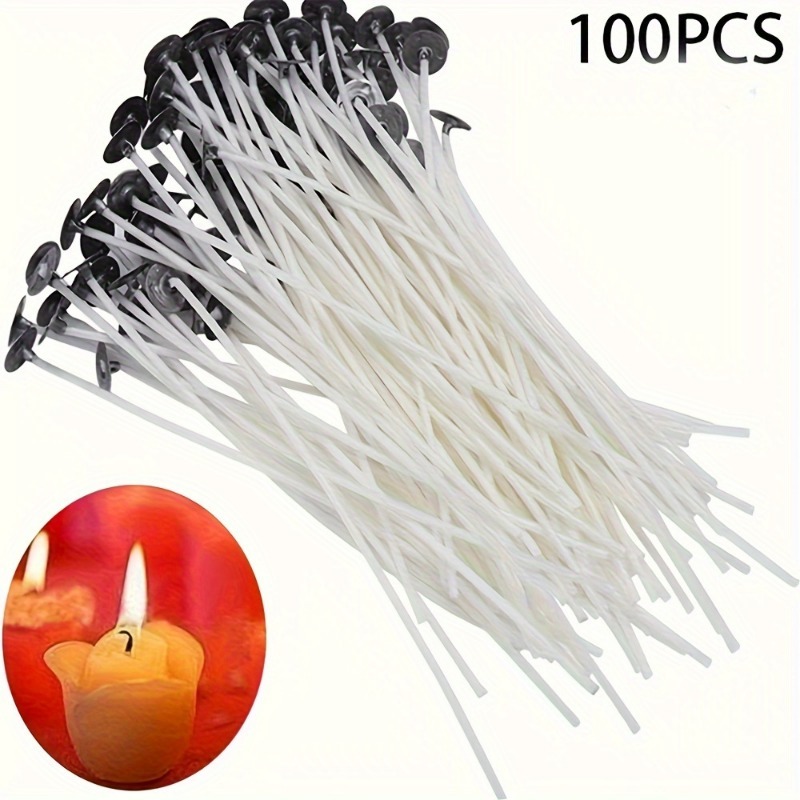 Cotton Wick Pre Tabbed - Sumbu Lilin Tanpa Asap 6-20cm 100pc,