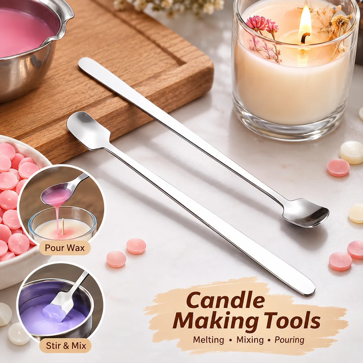 Candle Making Kit Wholesale - 1/2PCS Set Sendok Pembuat Lilin Stainless