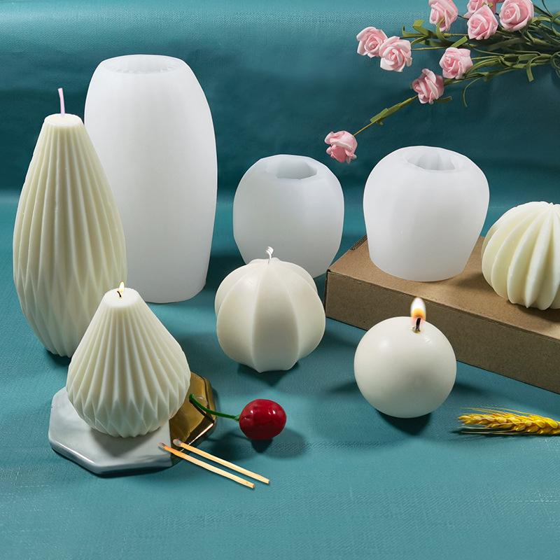 Candle Making Bath - Cetakan Lilin Silikon 3D Bentuk Geometris