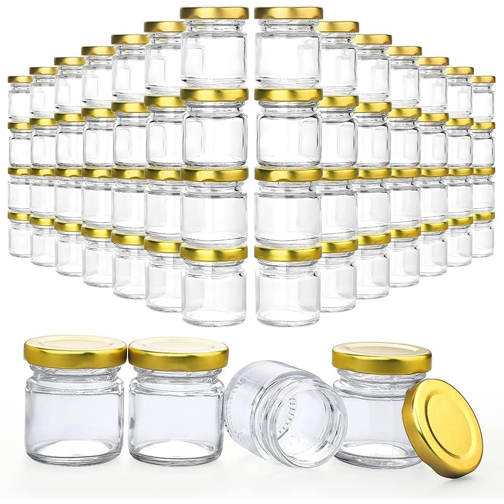 Candle Making Glass Jars - Stoples kaca kecil dengan tutup, 1.5