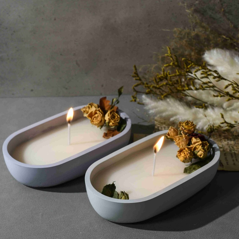 Candle Making Moulds - DIY ukuran perahu penyimpanan mangkuk silikon