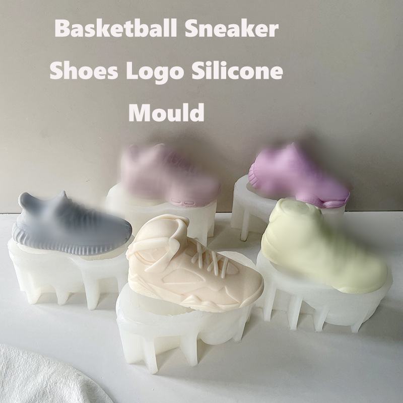 Candle Making Jars - Cetakan silikon Sneaker untuk lilin, Logo