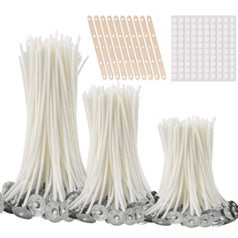 Cotton Wick Pre Tabbed - 100 buah sumbu lilin tanpa asap