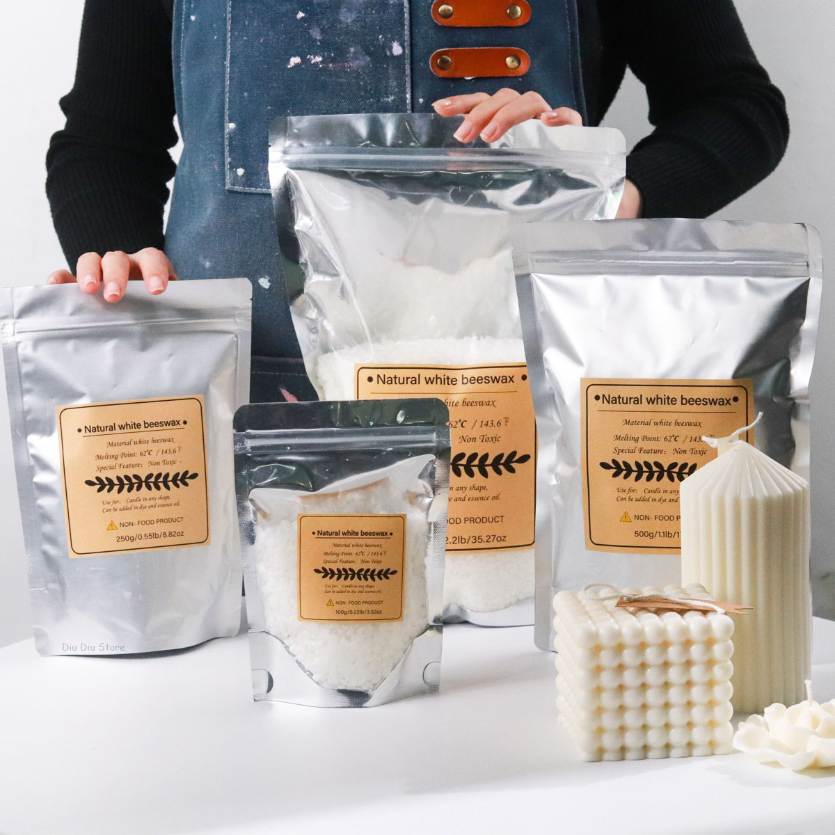 Candle Making Kit Beeswax - Lilin lebah putih bahan lilin wangi
