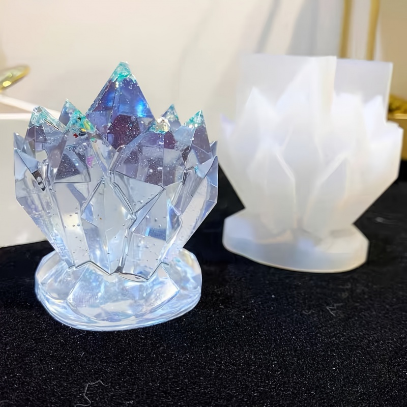Candle Making Moulds - 1 buah kumpulan kristal cetakan silikon