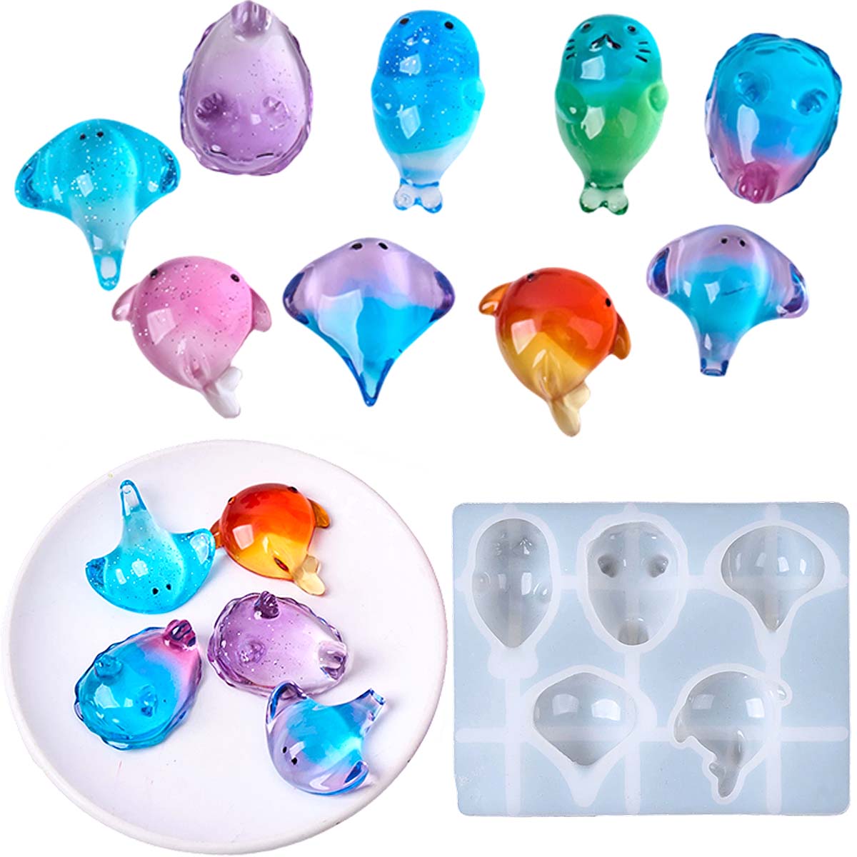 Candle Making Moulds - Cetakan Silikon Ikan Pari Kawaii 3D
