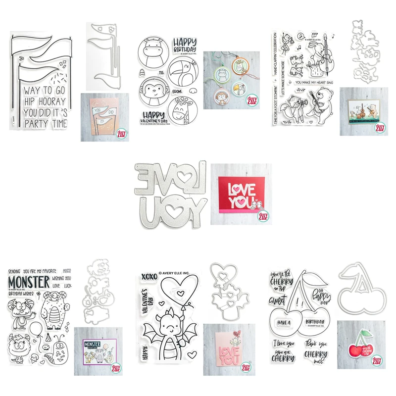 Candle Making Party - Stempel Transparan dan Cetakan Potong Tema