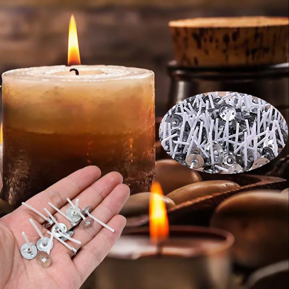 Cotton Wick Pre Tabbed - 2.6/6cm 8-25 buah sumbu lilin dengan