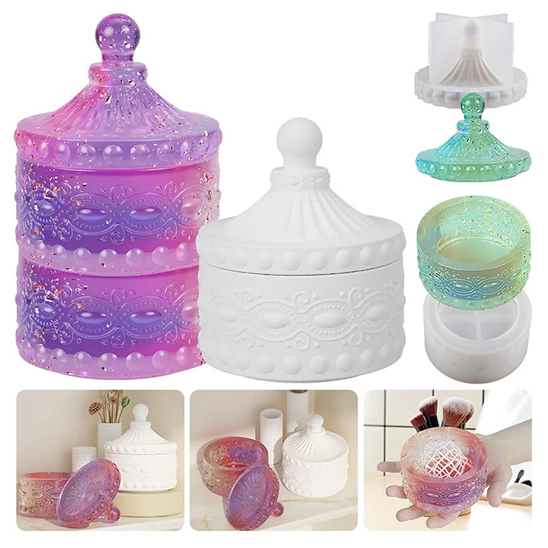 Candle Making Moulds - 1set Cetakan Silikon Stoples Lilin Bergaris