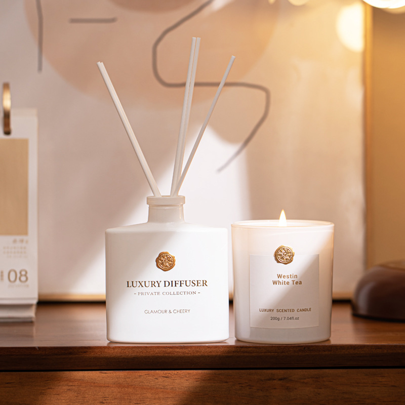 Candle Making Glass Jars - Set Hadiah Reed Diffuser & Lilin