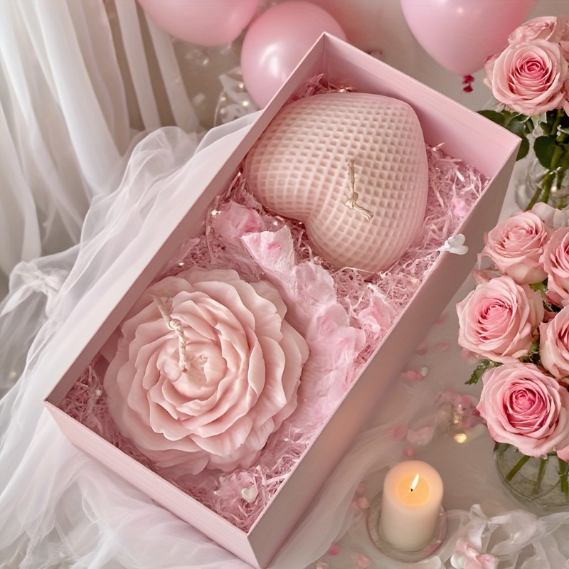 2 Buah Cetakan Silikon Hati An - Candle Making Bath ulasan dan harga