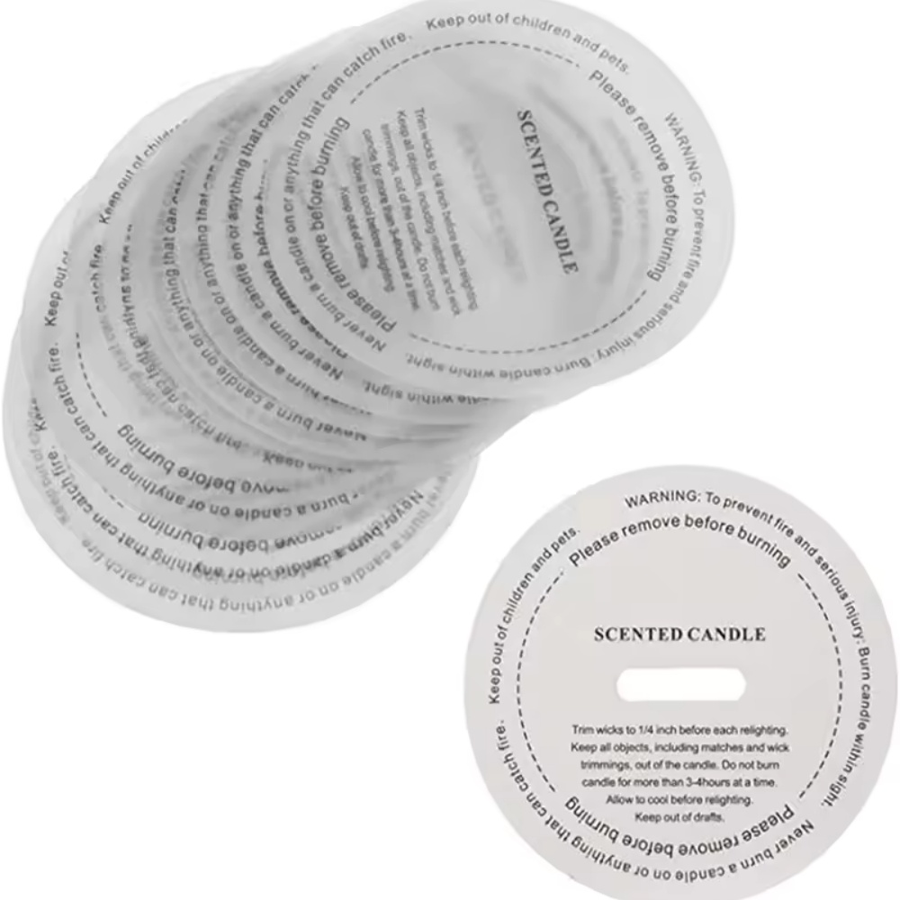 10/50 Pcs Label Lilin Bulat DI - Candle Making Glass Jars ulasan dan harga
