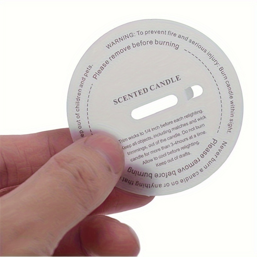 10/50 Pcs Label Lilin Bulat DI - Candle Making Glass Jars ulasan dan harga