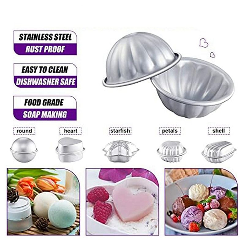 ABKS-24 Pcs 6 Bentuk Cetakan P - Candle Making Bath ulasan dan harga
