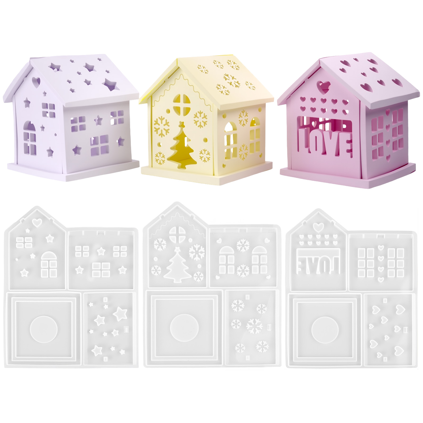 Cetakan Silikon Rumah 3D DIY P - Candle Making Moulds ulasan dan harga