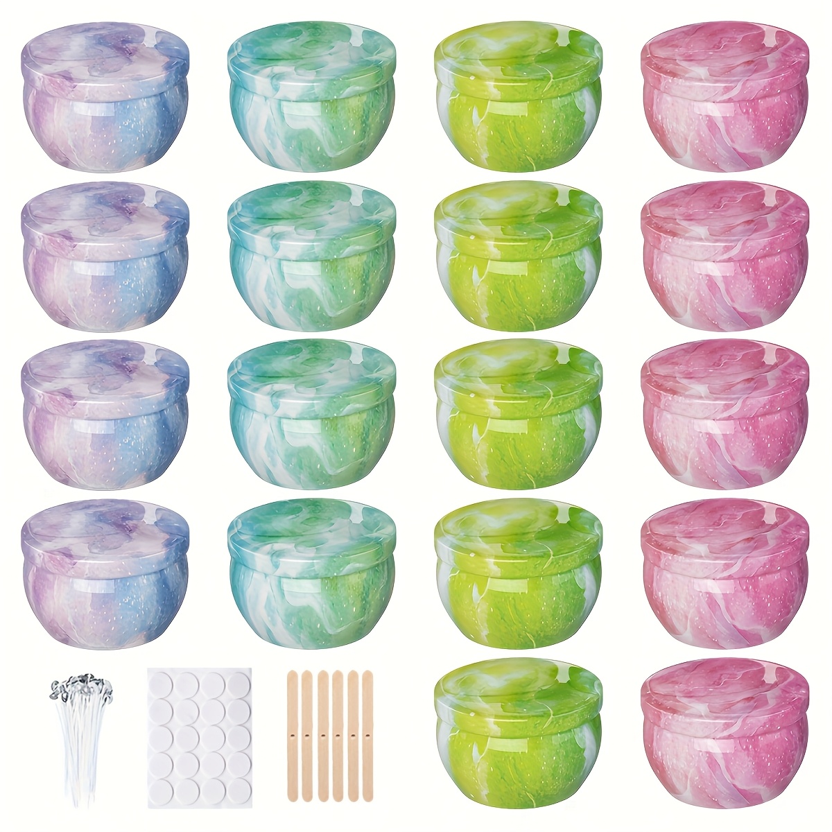 Stoples lilin logam bermotif l - Candle Making Jars ulasan dan harga