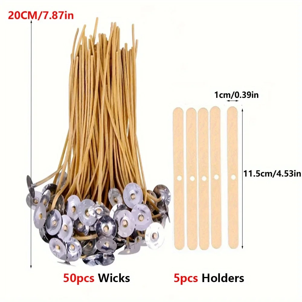 Sumbu Lilin 50 Buah 8 Inci Sum - Candle Making Kit Beeswax ulasan dan harga