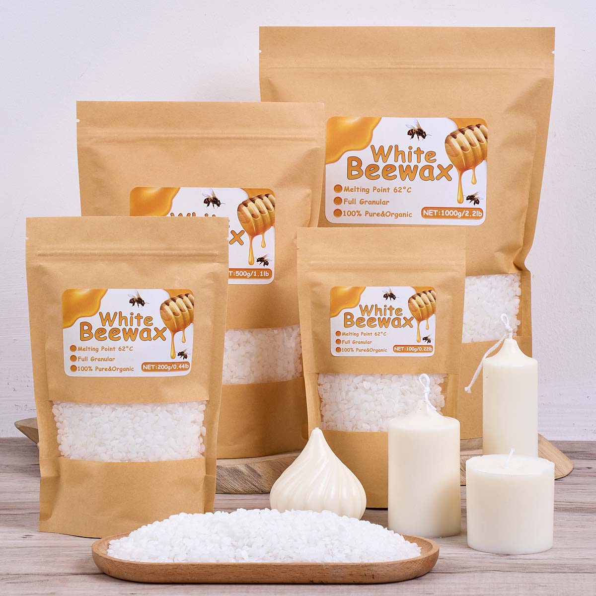 1000G Lilin Lebah Putih DIY Ba - Candle Making Uk ulasan dan harga