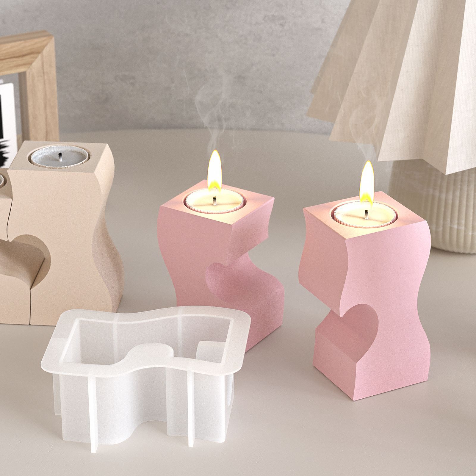 S Cetakan Silikon Lilin Hati D - Candle Making Moulds ulasan dan harga