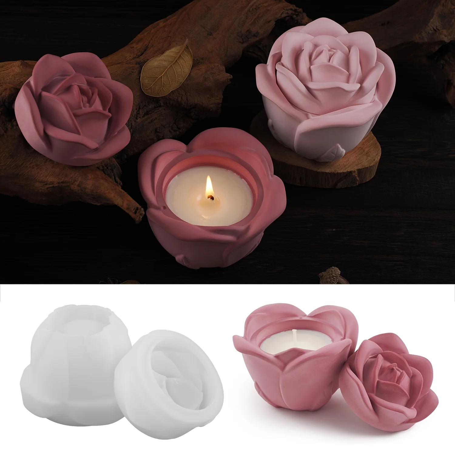Cetakan Silikon Bentuk Mawar 2 - Candle Making Moulds ulasan dan harga