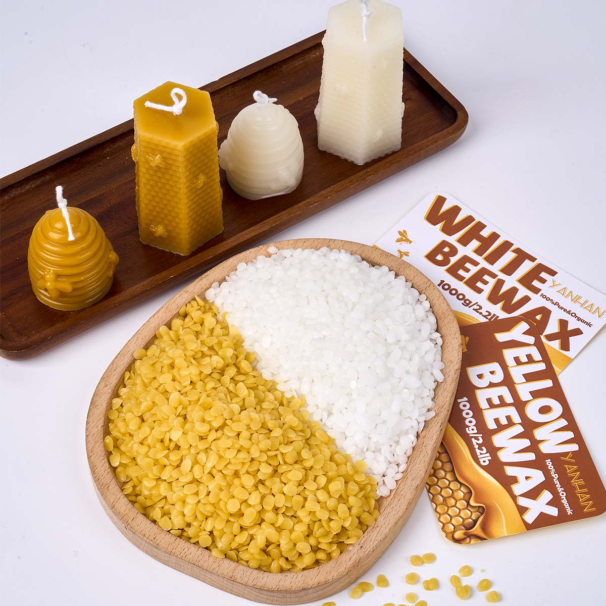 1000G Lilin Lebah Kuning Putih - Candle Making Kit Beeswax ulasan dan harga
