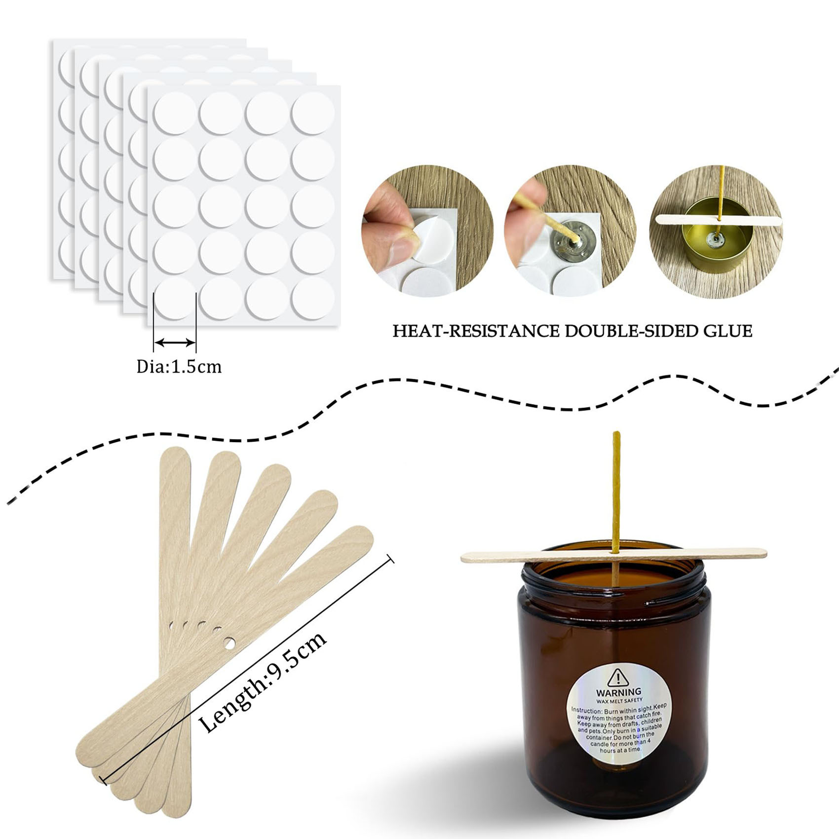 100 buah sumbu lilin Beeswax 9 - Candle Making Kit Beeswax ulasan dan harga