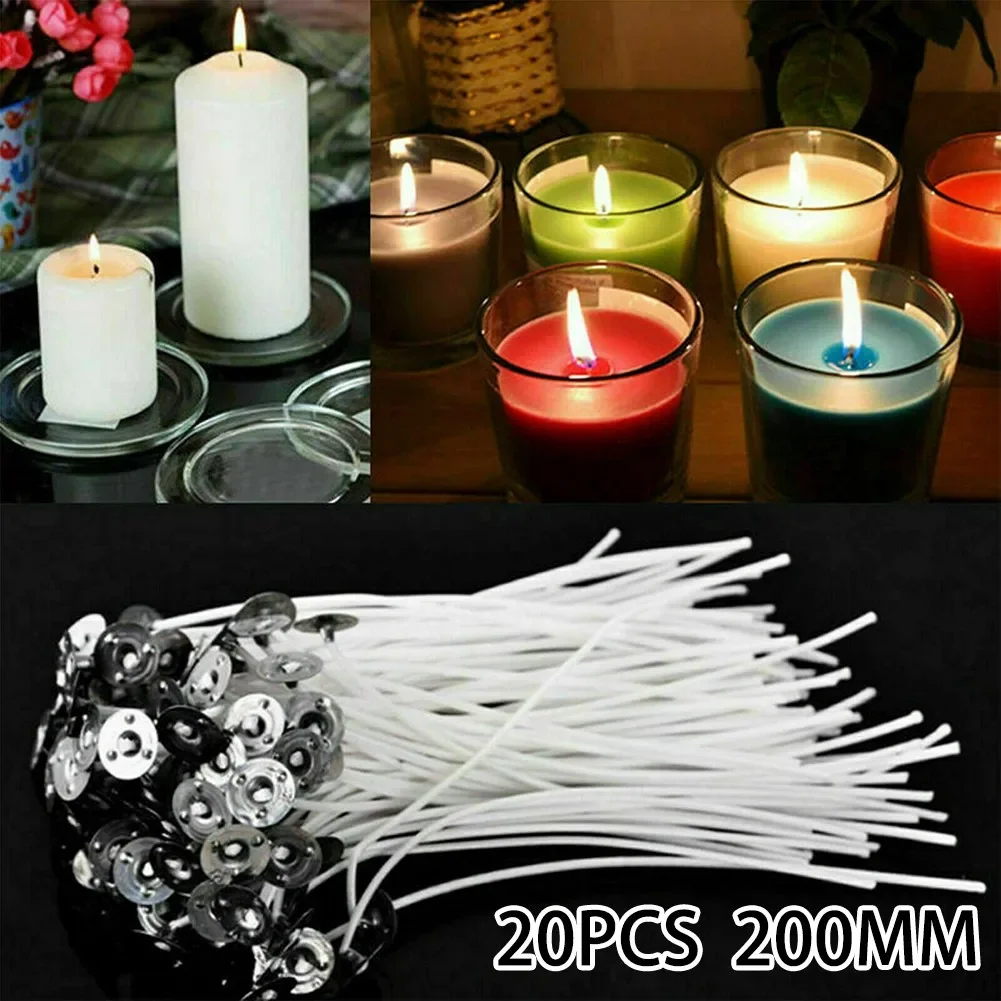 20 buah sumbu lilin tanpa asap - Cotton Wick Pre Tabbed ulasan dan harga