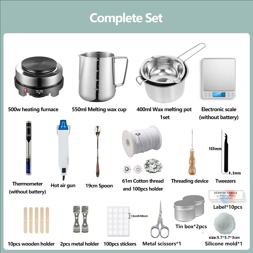 Set alat bahan pembuat lilin b - Candle Making Glass Jars ulasan dan harga