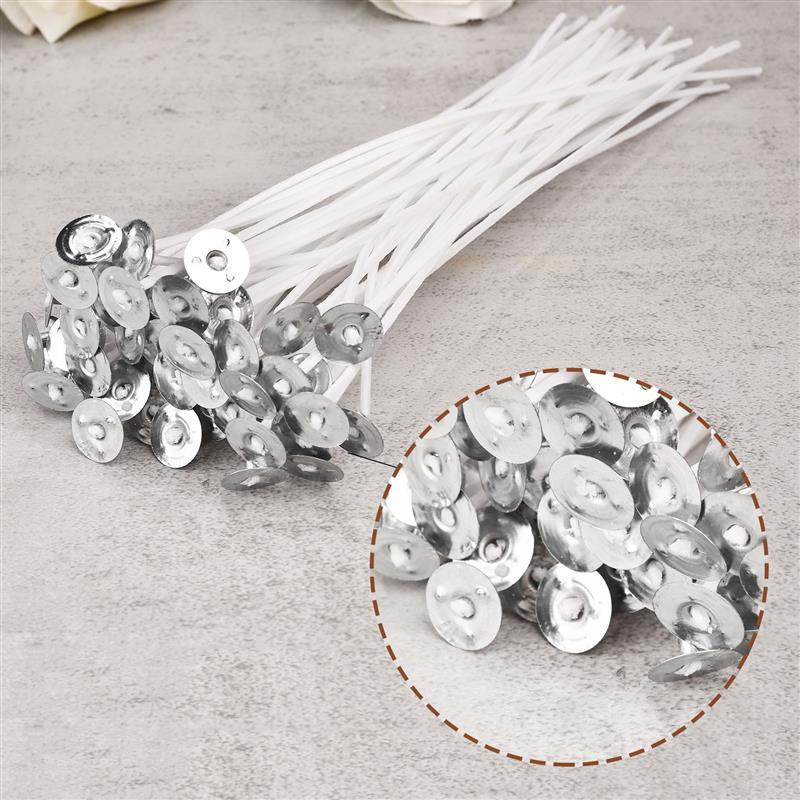 50/100 Buah Sumbu Lilin Tanpa  - Cotton Wick Pre Tabbed ulasan dan harga